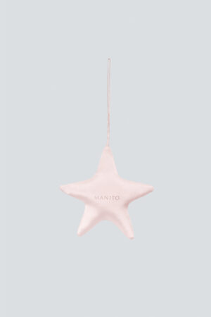 Soft and elegant silk star sachet for Christmas tree decoration, perfect for holiday.