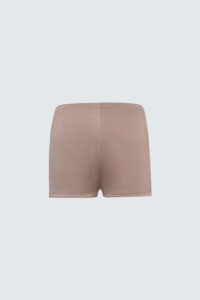 Elegant Women's Silk Shorts in champage pink, perfect for comfortable lounging.