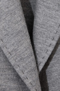 Front view of MANITO Bomber Men's Knit Robe worn open, revealing inner silk finish and relaxed fit.