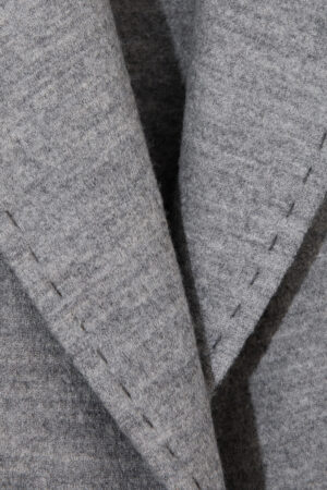 Front view of MANITO Bomber Men's Knit Robe worn open, revealing inner silk finish and relaxed fit.