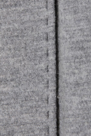 Close-up of the wool-silk texture on the Bomber Men's Wool-Silk Knit Robe in grey.