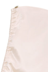 Blooming Silk Hair Turban detailed view highlighting the silk texture and MANITO embroidery.