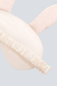 Back view of Bunny Child Eye Mask with soft silk elastic band for gentle fit.