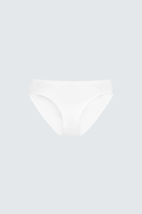 Classic White New Soft Women's Modal Silk Brief offering a blend of luxury and comfort.