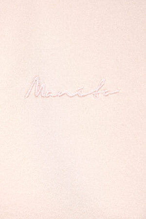MANITO brand name is elegantly embroidered in a delicate script on the soft fabric of Daisy Women's Pink Pajama Sets.