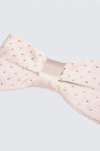 Close-up of Duchess Pink Bow Silk Eye Mask, a cute sleep mask designed with a smooth finish.