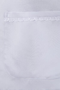 Close-up of the pocket featuring white lace trim from MANITO Effie Women's Pajama Set.