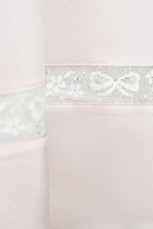 Hemline lace detail of MANITO Fairy Kid's Tank Nightdress featuring delicate bow motifs.