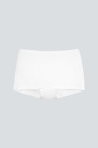 White New Soft Women's Modal Silk Boyshorts featuring sleek lines and full coverage.