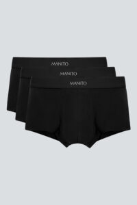 New Soft Men's Modal Silk Boxer Briefs Gift Set with MANITO Branding.