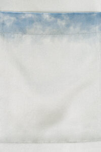 Pocket of Inkmark Men's Pajama Set with delicate ink-wash trim, adding a subtle artistic accent to relaxed moments.