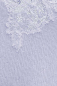 Close-up of Monogram Women's Camisole Set showing intricate lace and jacquard silk texture.