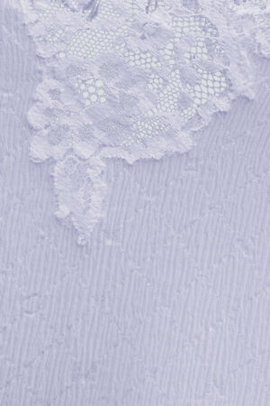 Close-up of Monogram Women's Camisole Set showing intricate lace and jacquard silk texture.