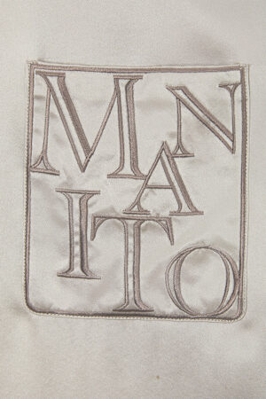 MANITO Neat Men's Lounge Set with tonal embroidered logo patch on chest pocket.