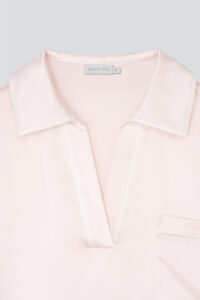 Polo shirt top from MANITO new authentic women's polo shirt pajama set in a ballet pink color.