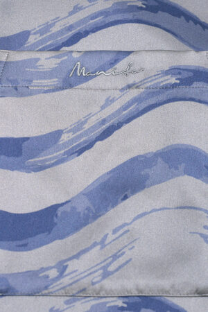 Embroidered MANITO logo on pocket of Ocean Wave Men's Short Pajama Set.