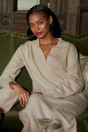 MANITO Purity Polo Silk Cashmere Knit Dress