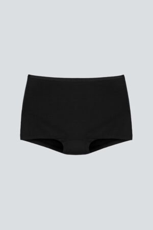 New Soft Women's Modal Silk Boyshorts in black with soft stretch and seamless cut.