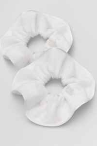 Two MANITO Silk Terry Scrunchie slightly overlapping, highlighting the soft, towel-like texture of the fabric.