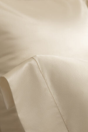 Silk pillowcase from MANITO Silver Wire Silk Duvet Cover set, highlighting its soft texture.