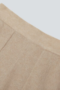 Detailed shot of Teddy Women's Cotton Wool Knit Lounge Set waistband showing soft elastic and fine stitching.