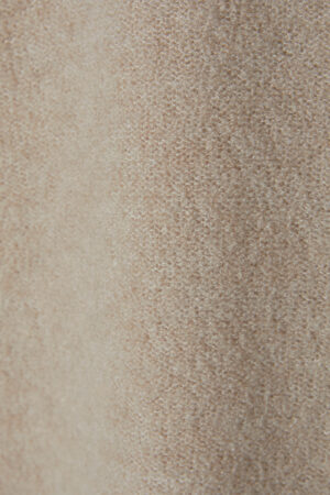Fabric texture close-up of Teddy Women's Cotton Wool Knit Lounge Set in beige, highlighting the plush softness.