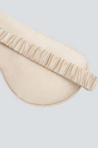 Back view of MANITO Twinkle Silk Eye Mask showing silk-covered elastic band for a comfortable fit.
