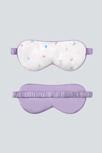 The front and back of the New Signature Multicolor Logo Eye Mask show off the vibrant logo on the front and the elegant colors on the back for a unique look.