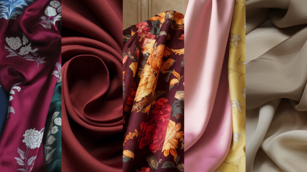 Different types of silk fabrics